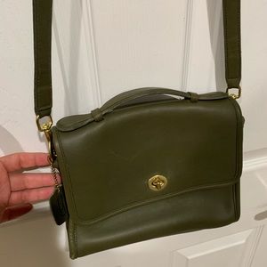 SOLD Vintage Coach Green Court bag